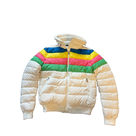 NWT Perfect Moment Womens Snow White Rainbow Queenie Goose Down Jacket Size L - Picture 9 of 16